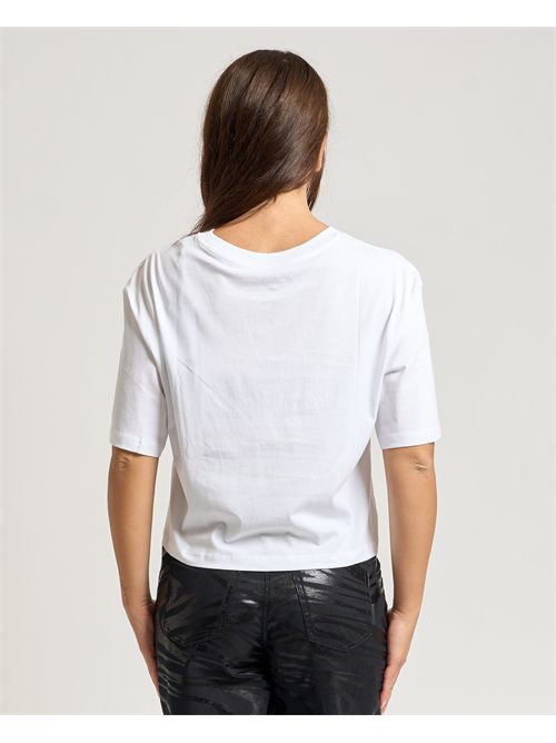 AX women's cropped T-shirt in cotton ARMANI EXCHANGE | XW001385-AF10356U0002
